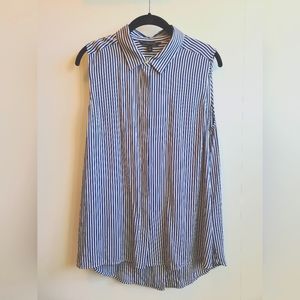 Banana Republic Striped Sleeveless Tunic Top